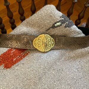 Vintage Nordic Genuine Snake Skin Belt